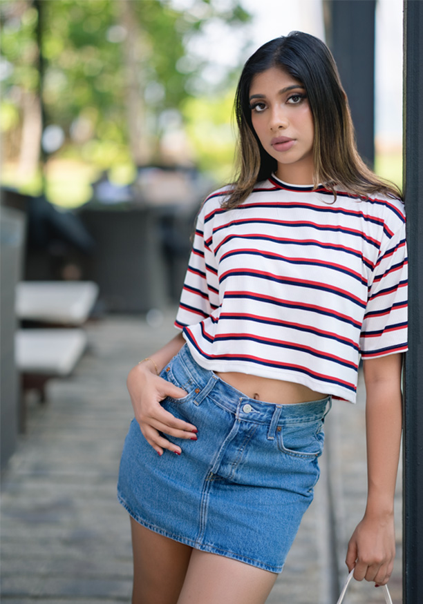 MIA RELAXED STRIPE T SHIRT 